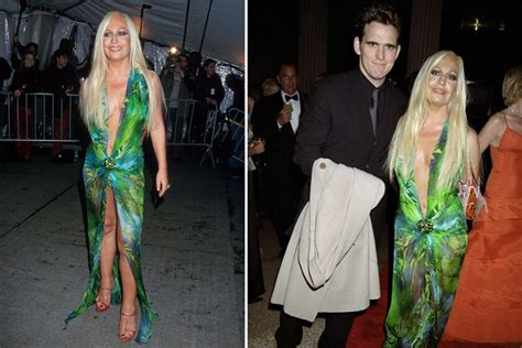 spice girl jungle dress versace|who wore Versace green dress.